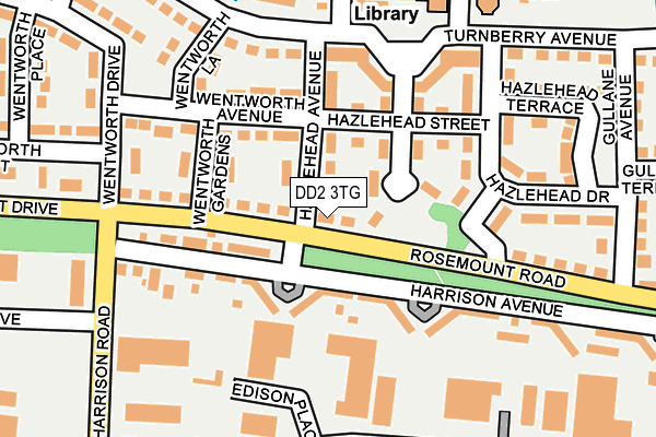 DD2 3TG map - OS OpenMap – Local (Ordnance Survey)