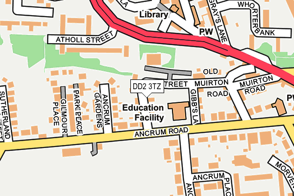 DD2 3TZ map - OS OpenMap – Local (Ordnance Survey)