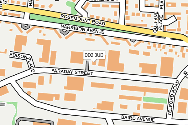 DD2 3UD map - OS OpenMap – Local (Ordnance Survey)
