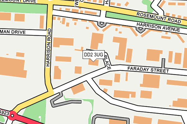 DD2 3UG map - OS OpenMap – Local (Ordnance Survey)