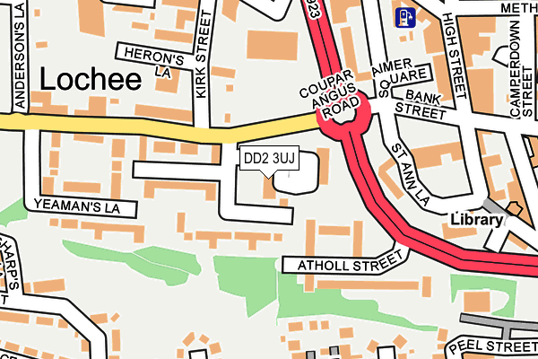 DD2 3UJ map - OS OpenMap – Local (Ordnance Survey)
