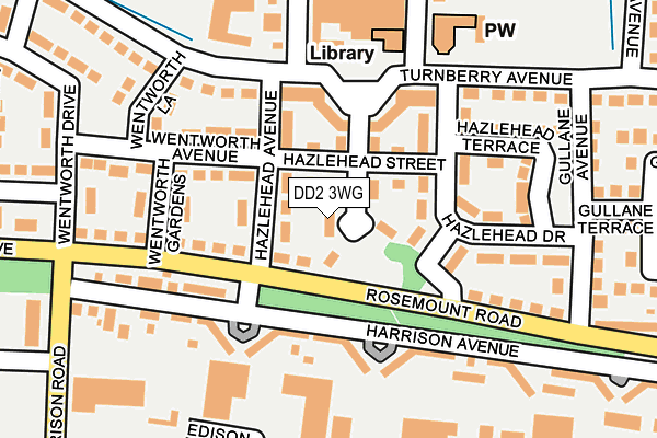 DD2 3WG map - OS OpenMap – Local (Ordnance Survey)