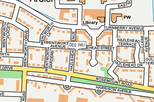DD2 3WJ map - OS OpenMap – Local (Ordnance Survey)