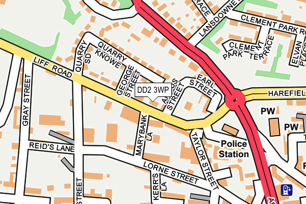 DD2 3WP map - OS OpenMap – Local (Ordnance Survey)