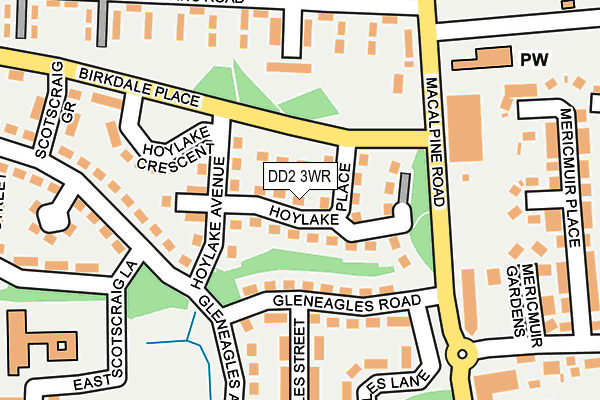 DD2 3WR map - OS OpenMap – Local (Ordnance Survey)