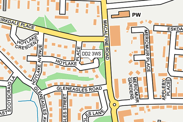 DD2 3WS map - OS OpenMap – Local (Ordnance Survey)