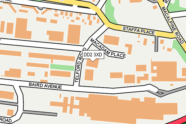 DD2 3XD map - OS OpenMap – Local (Ordnance Survey)