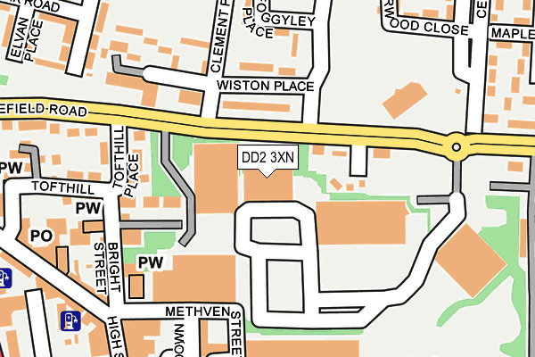 DD2 3XN map - OS OpenMap – Local (Ordnance Survey)