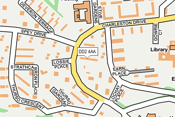 DD2 4AA map - OS OpenMap – Local (Ordnance Survey)