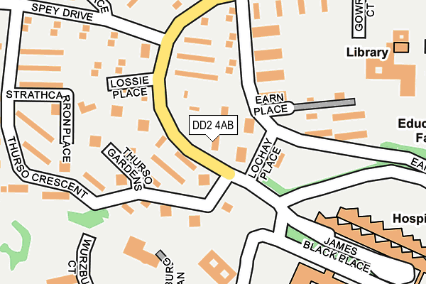 DD2 4AB map - OS OpenMap – Local (Ordnance Survey)