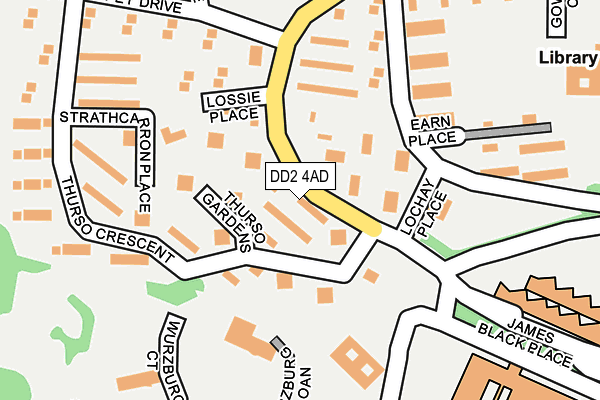 DD2 4AD map - OS OpenMap – Local (Ordnance Survey)