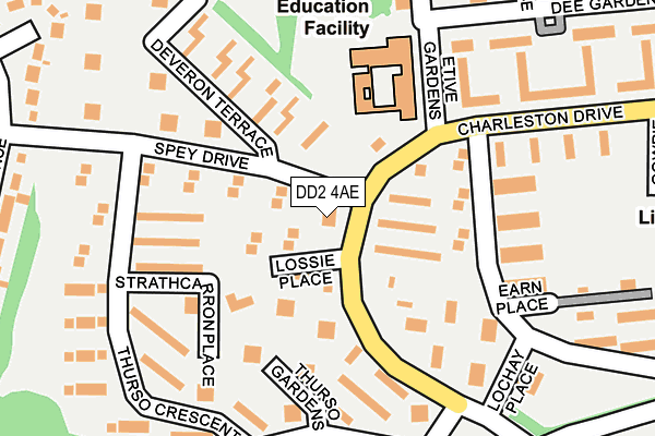 DD2 4AE map - OS OpenMap – Local (Ordnance Survey)