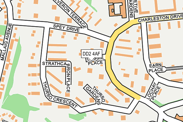 DD2 4AF map - OS OpenMap – Local (Ordnance Survey)