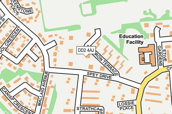 DD2 4AJ map - OS OpenMap – Local (Ordnance Survey)