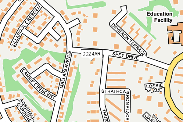 DD2 4AR map - OS OpenMap – Local (Ordnance Survey)