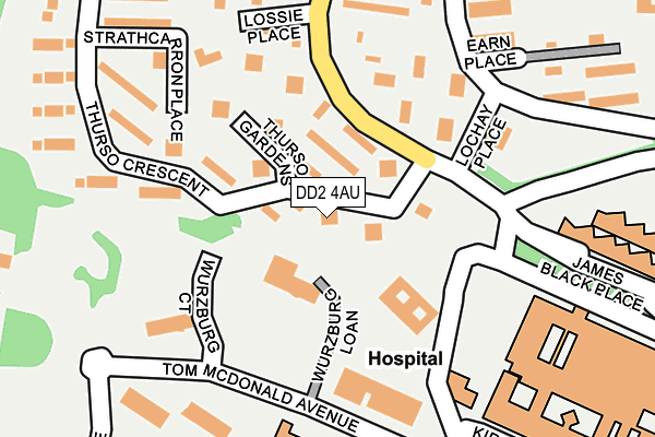 DD2 4AU map - OS OpenMap – Local (Ordnance Survey)