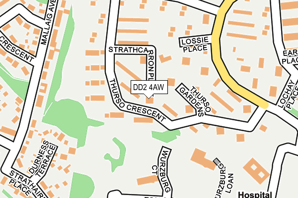 DD2 4AW map - OS OpenMap – Local (Ordnance Survey)