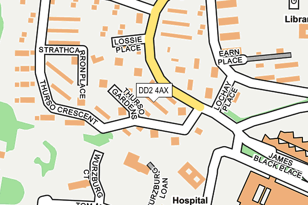 DD2 4AX map - OS OpenMap – Local (Ordnance Survey)