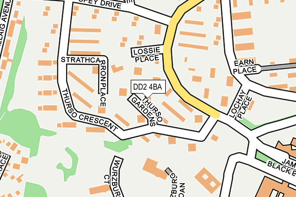 DD2 4BA map - OS OpenMap – Local (Ordnance Survey)