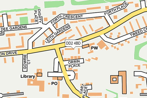 DD2 4BD map - OS OpenMap – Local (Ordnance Survey)