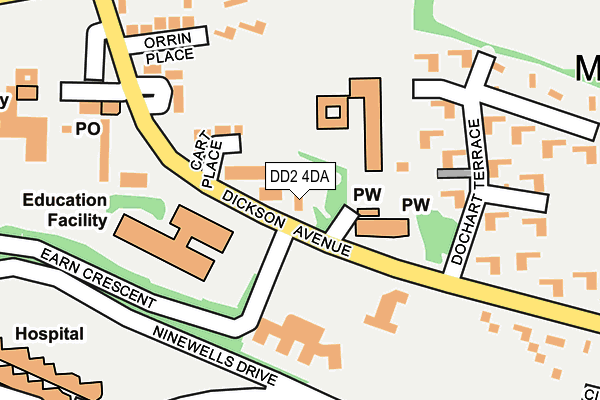 DD2 4DA map - OS OpenMap – Local (Ordnance Survey)