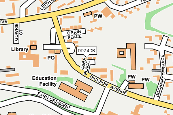 DD2 4DB map - OS OpenMap – Local (Ordnance Survey)