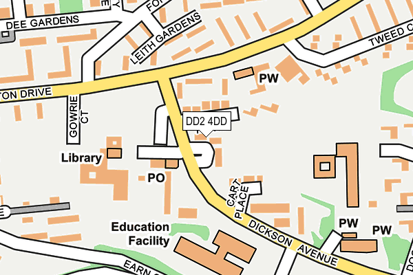 DD2 4DD map - OS OpenMap – Local (Ordnance Survey)