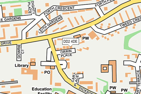 DD2 4DE map - OS OpenMap – Local (Ordnance Survey)