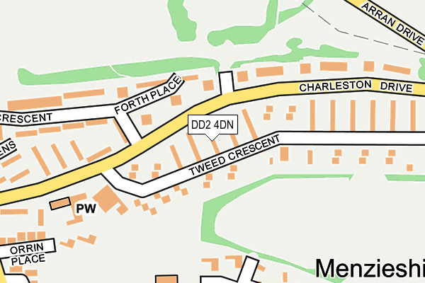 DD2 4DN map - OS OpenMap – Local (Ordnance Survey)