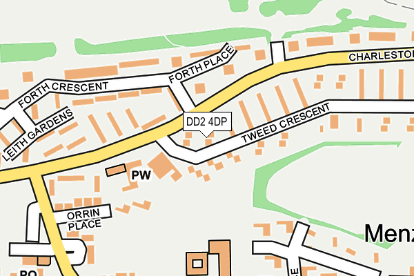 DD2 4DP map - OS OpenMap – Local (Ordnance Survey)