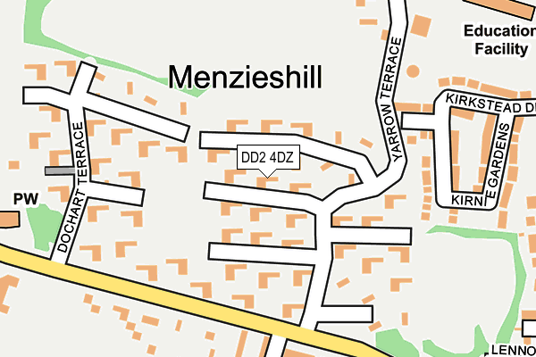 DD2 4DZ map - OS OpenMap – Local (Ordnance Survey)