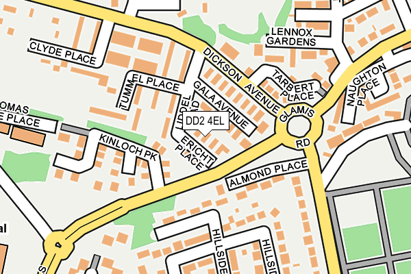 DD2 4EL map - OS OpenMap – Local (Ordnance Survey)