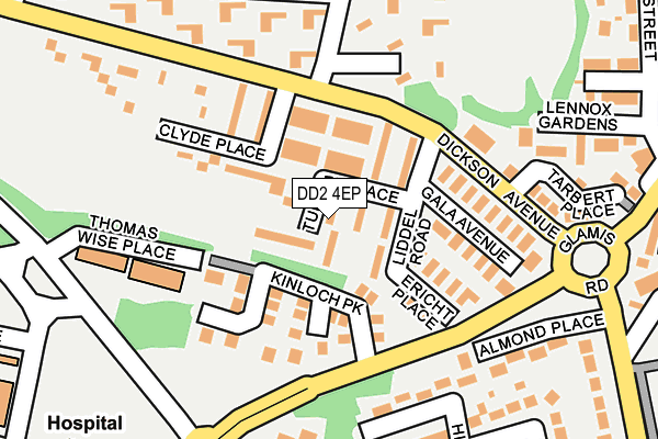 DD2 4EP map - OS OpenMap – Local (Ordnance Survey)