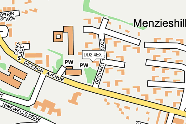 DD2 4EX map - OS OpenMap – Local (Ordnance Survey)