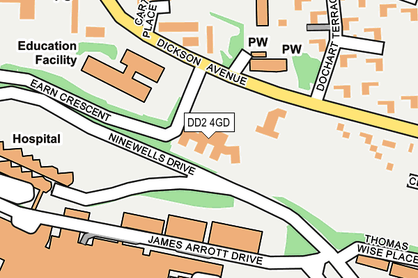 DD2 4GD map - OS OpenMap – Local (Ordnance Survey)