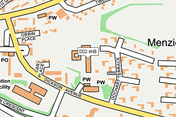DD2 4HB map - OS OpenMap – Local (Ordnance Survey)