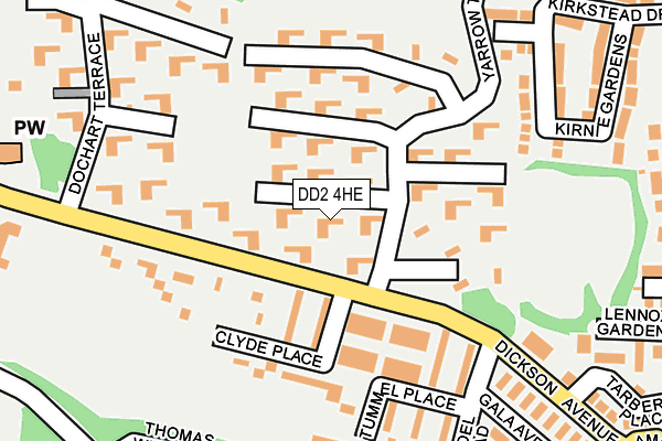 DD2 4HE map - OS OpenMap – Local (Ordnance Survey)