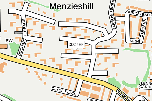 DD2 4HF map - OS OpenMap – Local (Ordnance Survey)