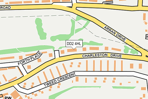DD2 4HL map - OS OpenMap – Local (Ordnance Survey)