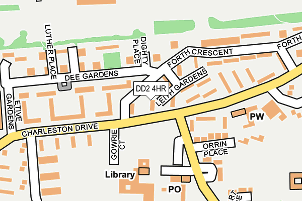 DD2 4HR map - OS OpenMap – Local (Ordnance Survey)