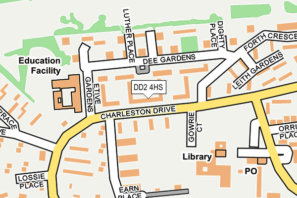 DD2 4HS map - OS OpenMap – Local (Ordnance Survey)
