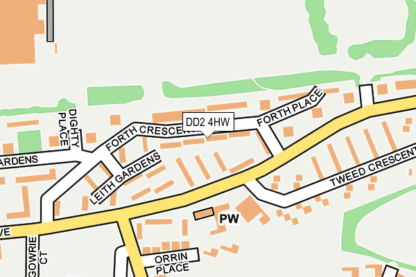 DD2 4HW map - OS OpenMap – Local (Ordnance Survey)