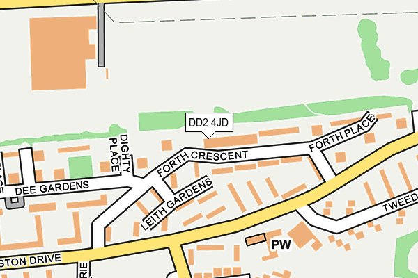 DD2 4JD map - OS OpenMap – Local (Ordnance Survey)
