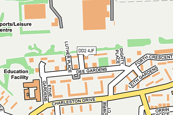 DD2 4JF map - OS OpenMap – Local (Ordnance Survey)