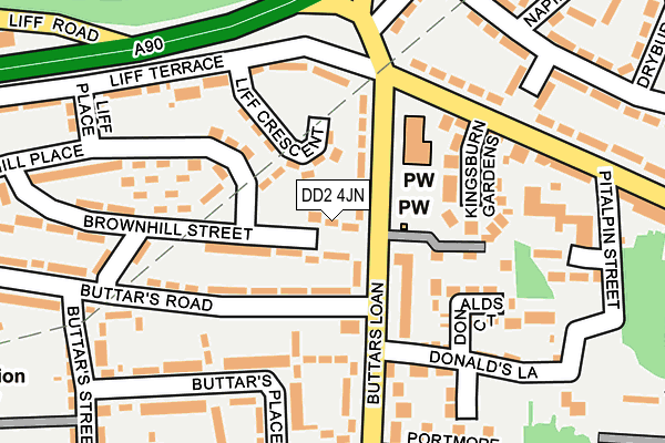 DD2 4JN map - OS OpenMap – Local (Ordnance Survey)