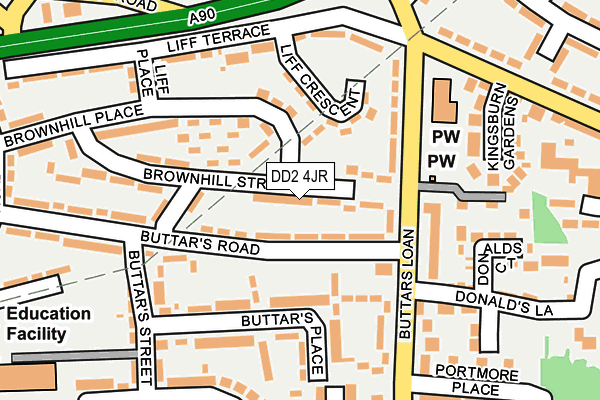 DD2 4JR map - OS OpenMap – Local (Ordnance Survey)
