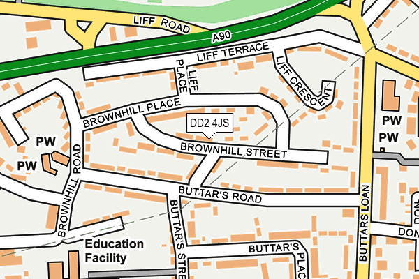 DD2 4JS map - OS OpenMap – Local (Ordnance Survey)