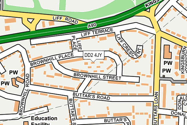 DD2 4JY map - OS OpenMap – Local (Ordnance Survey)