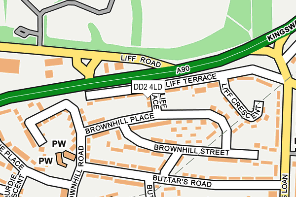 DD2 4LD map - OS OpenMap – Local (Ordnance Survey)