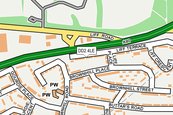 DD2 4LE map - OS OpenMap – Local (Ordnance Survey)
